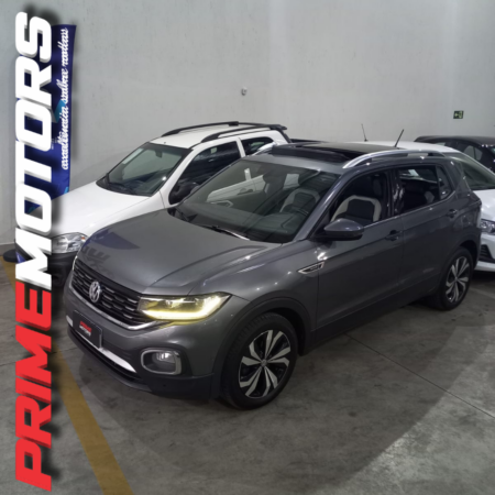 T-CROSS 250 TSI HIGHLINE AUT 1.4 TURBO + TETO SOLAR + SOM BITS + PARK ASSIST + LED Ano 2021